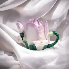 Ceramic Iris Flower Teapot, Gift for Her, Gift for Mom, Tea Party D&eacute;cor, Caf&eacute; D&eacute;cor, Spring Kitchen Decor