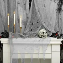 Large Size Gray Gauze Cloth Decoration - 600x36 Inch