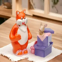 Ceramic Shopping Cat and Mouse Salt And Pepper, Home D&eacute;cor, Gift for Her, Gift for Mom, Kitchen D&eacute;cor, Cat Lovers Gift, Pet Loss Gift