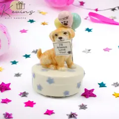 Ceramic Golden Retriever Dog Music Box, Home D&eacute;cor, Gift for Her, Gift for Mom, Kitchen D&eacute;cor, Dog Lover Gift, Pet Loss Gift