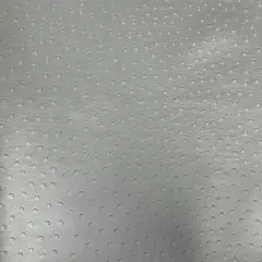 1 Yard Faux Leather Vinyl Fabric Ostrich Texture Upholstery Handbags Wallets 54" Width Silver