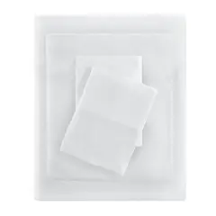 White Cotton-Poly Jersey Sheet Set with 14" Deep Pockets for Beds