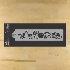 Floral Explosion Cake Stencil Tier #4 | C437 by Designer Stencils | Cake Decorating Tools |