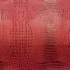 1 Yard Marine Gator Vinyl Fabric Waterproof Anti UV Outdoor Upholstery 54" Width Ruby Red