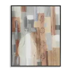 Stupell Industries Organic Leaf Watermarks Intricate Irregular Rectangular Pattern Framed Giclee Design By Lanie Loreth