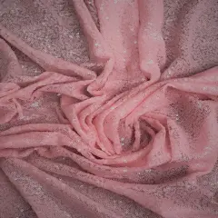 1 Yard Pink Glitz Sequin Fabric Polyester Sparkle Textile 52/54 Inches Wide