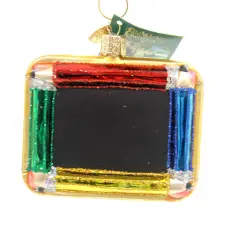 Old World Christmas 3.0 Inch Chalkboard Tree Ornament , School Ornament Multicolored