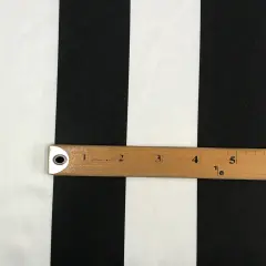 1 Yard Black/White Stripe Satin Fabric 59/60" Wide Light Weight Polyester