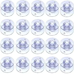 20Pcs Clear Plastic Sewing Machine Bobbins, Sa156 Bobbins, Bobbins Class 15, Compatible with Brother Singer Sewing and Embroidery Machine (20pcs Bobbins)