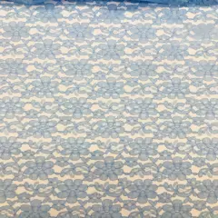 1 Yard Baby Blue Rachelle Lace Fabric For Table Runners Curtains Overlays Crafts Decor 58&Prime;-60&Prime; Wide