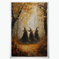 Vintage Three Witches in The Forest Witchy