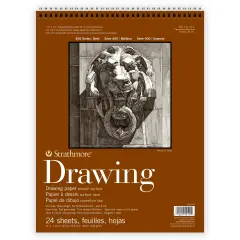 Strathmore 400 Series Drawing Pad 11"X14"-Wire Bound, 24 Sheets