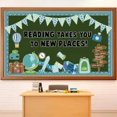Reading Travel Bulletin Board Decorations Set