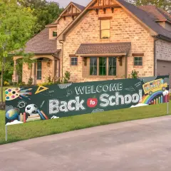 Welcome Back To School Yard Sign School Bus Banner