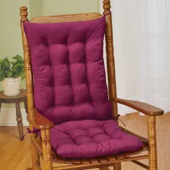 Collections Etc Quilted Chair Cushion Set - Perfect for Rocking Chairs, Dining Chairs or Armchair