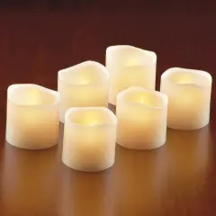 Collections Etc Flameless LED Votive Candles - Set of 6