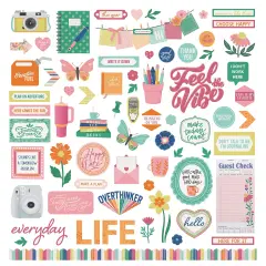 This Happy Life Stickers 12"X12"-Elements