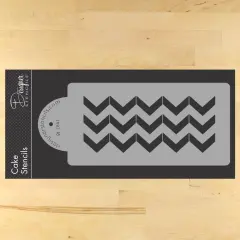 Wide Chevron Cake Stencil | C841 by Designer Stencils | Cake Decorating Tools |