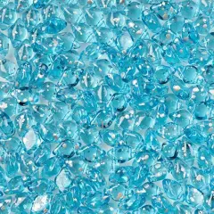 Matubo 2-Hole Czech Glass Silver Splash Gemduo Beads, 50g Aquamarine