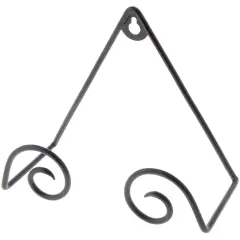 Bard's Black Wrought Iron Wall Mountable Tray or Platter Hanger, 6.25" H x 7.5" W x 3.5" D (For 9.5" - 10.5" Trays or Platters)