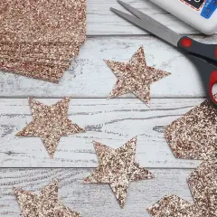 Rose Gold Glitter Cardstock Paper ( 8.5 x 11 Inches, 30 Pack) Pink