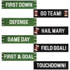 BLUE PANDA 8 Pack Football Cutouts, Football Bulletin Board and Locker Decorations, Football Sports Party Supplies for Tailgate, Game Day, Sports Theme Parties 4 x 17 Inches Multicolor