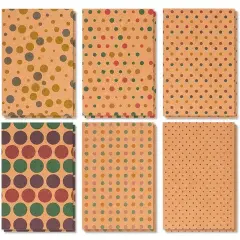 36 Pack Kraft Greeting Cards with Envelopes Blank Inside (Polka Dot) Brown