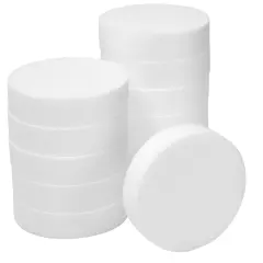 12 Pack Foam Circles for Crafts, Round Polystyrene Discs for DIY Projects (4 x 4 x 1 In) White