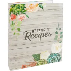 3 Ring Binder For Recipes with 12 Divider Tabs, 2-Sided Pocket, and 2 Sets of Sticker Sheets (10 x 11.5 In) Multicolor