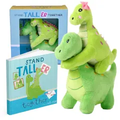 Tickle & Main 3 Piece New Big Brother Gift for Boys, Includes Big Brother/Little Sister Dinosaur Stuffed Animals with Storybook for Announcing a New Sibling, Educational and Engaging, Ages 1-14
