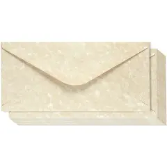 Best Paper Greetings 48 Pack Parchment Envelopes for Writing Letters with Gummed Seal - Decorative Vintage Style Home Stationary Supplies 8.75x4 Inch - Fancy Envelope for Letters White