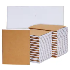48 Pack Small Blank Notebooks for Kids Bulk, Kraft Paper Journals for Students, Sketching Drawing, Writing (4.3 x 5.6 In) Brown