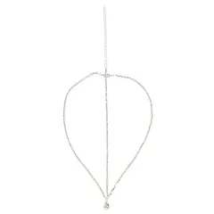 Silver Rhinestone Head Chain, Pendant Headpiece for Wedding, Bachelorette Party, Bridal Shower