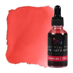 Artfinity Liquid Watercolor Paint 30 ml Bottle, Primary Red - Vibrant Dye-Based Liquid Watercolor w/ Glass Pipette, Fast-Drying, Fine Art Paint for Calligraphy, Airbrushing & Traditional Art