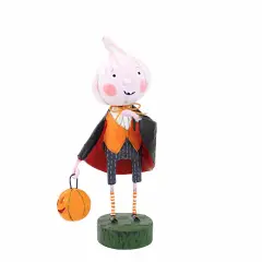 Lori Mitchell 6.25 In The Curse Of Count Garlic Halloween Figurine , Lightweight Halloween Decor Halloween Black Cape Pumpkin
