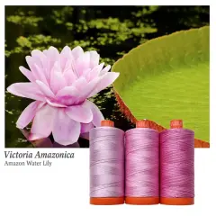 Aurifil Water Lily Color Builder Thread Set by Aurifil | (3 50wt Cotton Large Spools.)