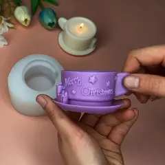 Christmas Milk Tea Cup Shaped Candle Mold