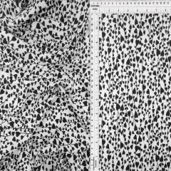 Heart Print DTY Knit Fabric 1 Yard Soft Stretch Lightweight 58/60" Wide IVORY