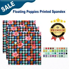 Floating Poppies Printed Spandex