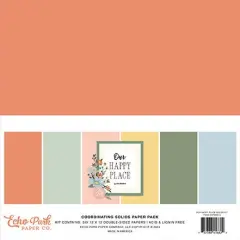 Echo Park Our Happy Place 12"X12" Solids Kit