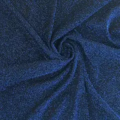 Width 58/60 inches Black/Royal Nylon with Lurex Fabric Wide Sparkly Stretch 65% Nylon 30% Lurex 5% Spandex Apparel 1 Yard