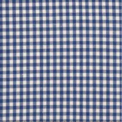 Easycare Gingham Large Royal Polyester Cotton Fabric by the Yard