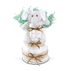 Wild About Baby Two-Tier Diaper Cake Gift