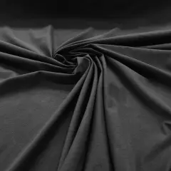 1 Yard Stretchy Charcoal Gray Cotton Jersey Spandex Knit Fabric for T Shirts, Loungewear & Crafts 60" Width