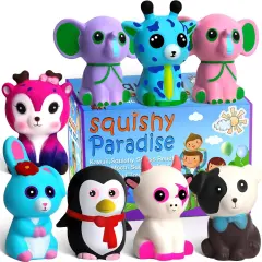 8 Pack Animal Squishy Toys Cream Scented