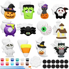 12 Pcs Ceramics to Paint Halloween Day of The Dead Thanksgiving (Halloween)