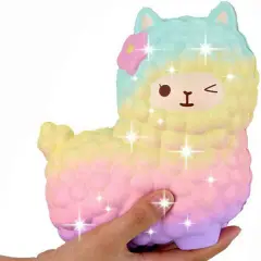 Rainbow Jumbo Sheep Alpaca Squishies