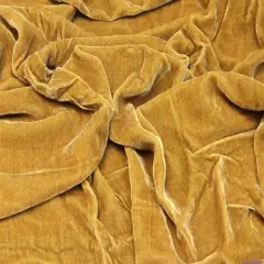 1 yard Exquisite Silk Rayon Velvet Fabric for Fashion, Cosplay & Home Projects 45 Inches Width Gold