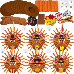 12 Sets Thanksgiving Wreath Signs Decorations Art Sets