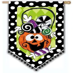 Halloween Candy Jack Flag 2 Sided House Banner Tom Tom
